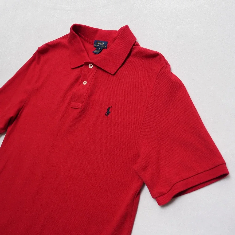 Polo Ralph Lauren Polo Shirt Mens XL Red Short Sleeve Pique Cotton Pony Logo